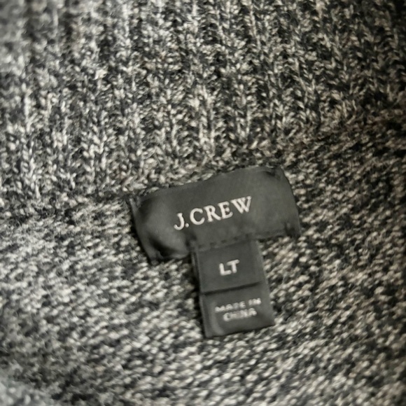 J. Crew Men’s Lambswool 1/2 Zip Pullover Sweater Size Large Tall Gray Heather - Picture 4 of 7